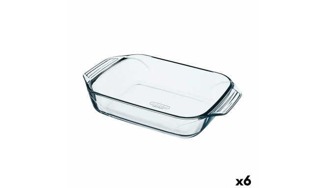 Oven Dish Pyrex Irresistible Transparent Glass Rectangular 35 x 23,1 x 6,5 cm (6 Units)