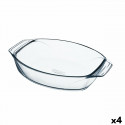 Oven Dish Pyrex Irresistible Oval 39,5 x 27,5 x 7 cm Transparent Glass (4 Units)