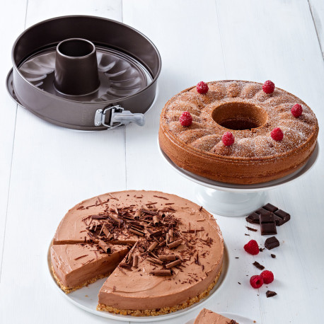 lahtikäiv tordivorm Pyrex Asimetria Sõrmus Must Metall 4 Ühikut Ø 26 cm
