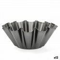 Flan Mould Quid Sweet Grey Black 23 x 9 cm (12 Units)