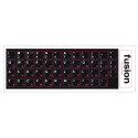 Fusion lamineeritud klaviatuurikleebised RU | ENG punased