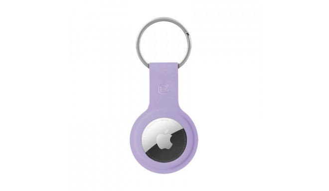 Crong Silicone Case with Key Ring – Etui ochronne brelok do Apple AirTag (fioletowy)