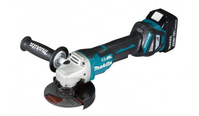 MAKITA.ANGLE GRINDER. 18V DGA518RTJU 2x5.0Ah TRIGGER SWITCH REG. ROTATION BLDC AWS