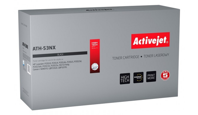 Activejet ATH-53NX tooner (asendus HP 53X Q7553X, Canon CRG-715H; Supreme; 7900 lehte; must)
