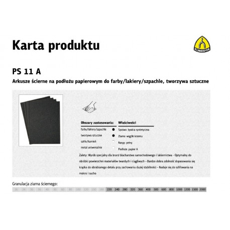 K.WATER SANDING PAPER P 220 PS11A/50 pcs.