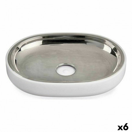 Soap dish Berilo BP15-004-2 BP15-004-2 White Silver Stainless steel Plastic 9,5 x 2,5 x 13 cm 13 x 2