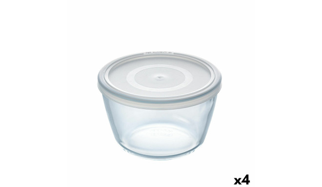 Apaļa Pusdienu Kastīte ar Vāku Pyrex Cook & Freeze 1,1 L 15 x 15 x 10 cm Caurspīdīgs Silikona Stikls