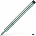 felt-tip pens Faber-Castell Pitt Artist Metallic Silver (10Units) felt-tip pens Faber-Castell Pitt Artist Metallic Silver (10Units)