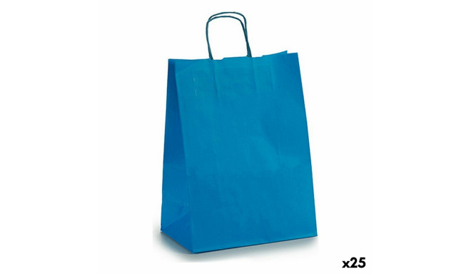 Бумажный пакет 24 x 12 x 40 cm Синий (25 штук)