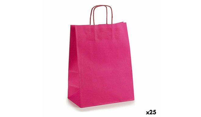 Paper Bag 24 x 12 x 40 cm Pink (25 Units)