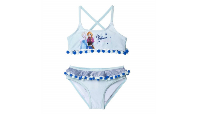 Bikini Bottoms For Girls Frozen Blue Light Blue - 7 Years