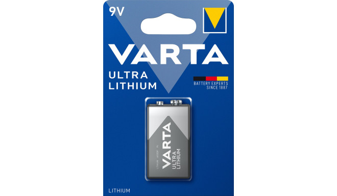 Varta battery Ultra Lithium 9V-Block 6 LR 61 1pc