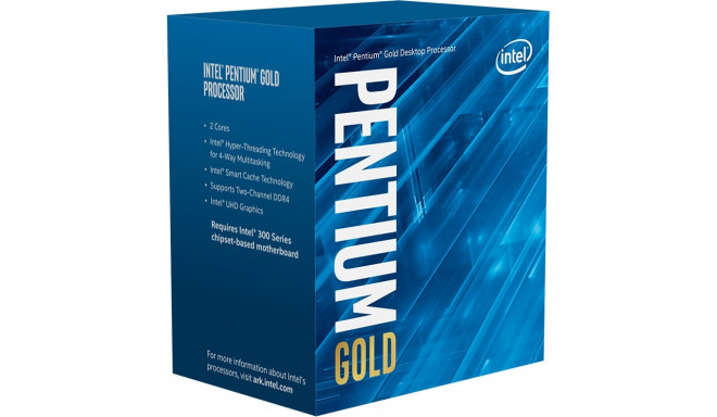 Intel CPU S1200 Pentium Gold G6400 Box 2x4 58W Gen10 - CPUs - Photopoint.lv