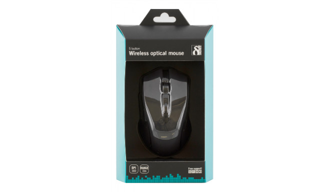 Mouse DELTACO, wireless, black / MS-763