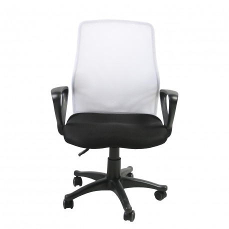 Töötool TREVISO, 59x58xH90-102cm, must/valge, polüesterkangas, plastik