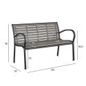 Bench VIOLA grey