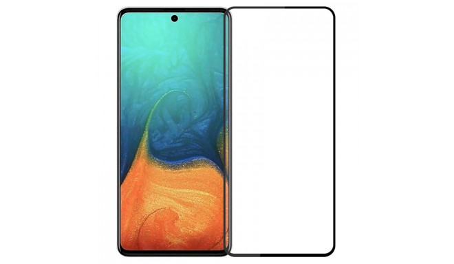 Fusion Full Glue 5D karastatud klaas, kaetud raamiga Samsung A715 | A716 Galaxy A71 | A71 5G must