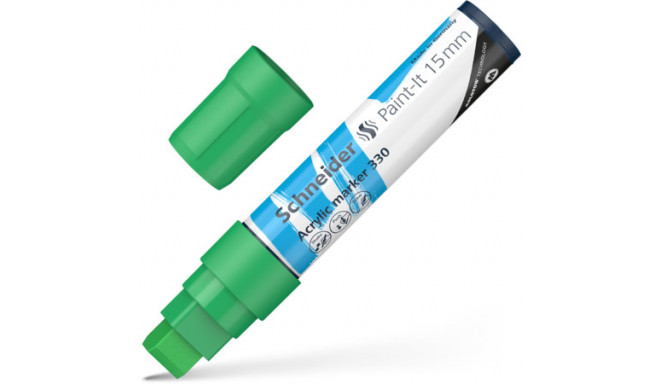 Akrüülmarker SCHNEIDER Paint-it 330, 15mm, roheline