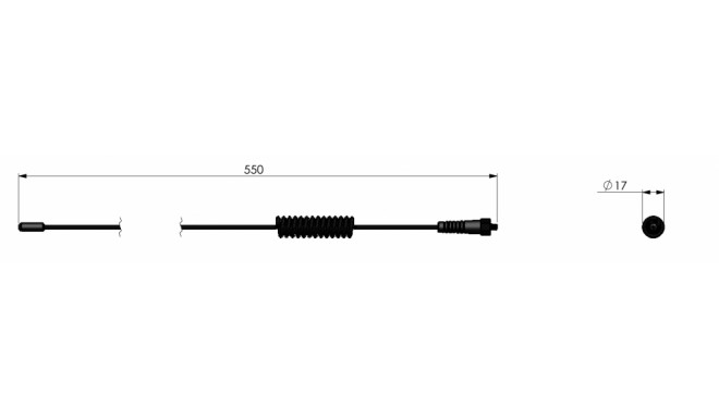 3dB UHF 450 - 470MHz vedruga antenni varras M5-keere Scan-Antenna