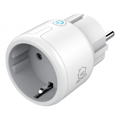 Deltaco nutipistik SH-P01M Switch Smart Home LED WiFi 2.4GHz CEE 7/3 10A, valge