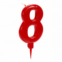 Küünal Punane Sünnipäev Numbrid 8 (12 Ühikut)