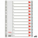 Seperators Esselte Numbered Grey A4 12 Sheets (10Units)