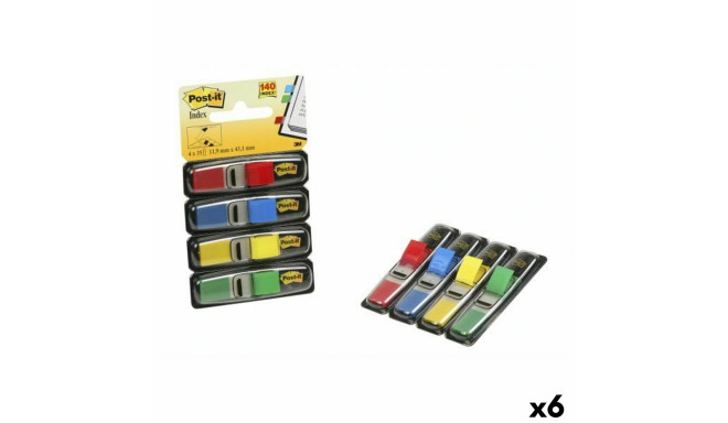 Kleebitavate märkmepaberite komplekt Post-it 683-4 Mitmevärviline 12 x 43,1 mm (6 Ühikut)