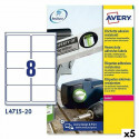 Этикетки для принтера Avery L4515 99,1 x 67,7 mm Белый 20 Листья (5 штук)