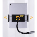 Joyroom rotary adjustment lazy holder desktop phone and tablet holder black (JR-ZS263)