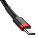 Kabel Baseus Cafule Odolný nylonový kabel USB-C PD / USB-C PD PD2.0 60W 20V 3A QC3.0 2M černo-červen