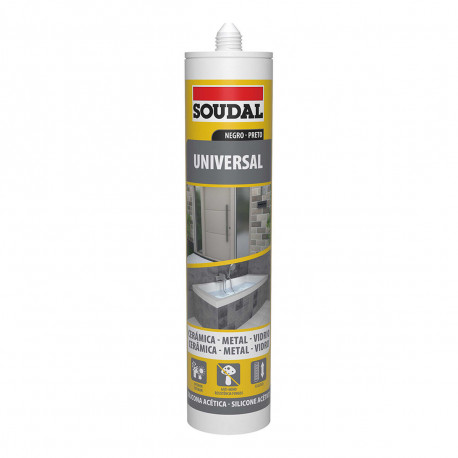 Silicone Soudal 115926 Universal Black 280 ml