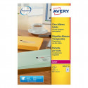 Self adhesive labels Avery 38,1 x 21,2 mm Transparent 210 x 297 mm 25 Sheets