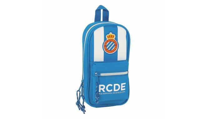 Backpack Pencil Case RCD Espanyol Blue White 12 x 23 x 5 cm (33 Pieces)