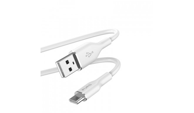 PURO ICON Soft Cable – Kabel USB-A do USB-C 1.5 m (White)