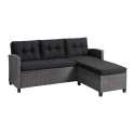 Jysk lounge sofa MORA w/chaise 3 pers. grey
