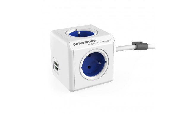 Allocacoc PowerCube Extended USB Blauw 1,5m Kabel (FR)