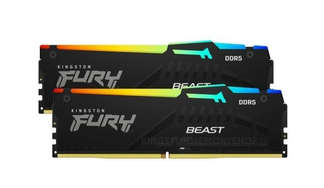 Kingston RAM DDR5 Fury Beast Black RGB 32GB (2x16GB)/5200 CL36 EXPO
