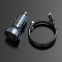 Baseus USB / USB Type C nabíječka do auta 65 W 5 A SCP Quick Charge 4.0+ Power Delivery 3.0 LCD obra
