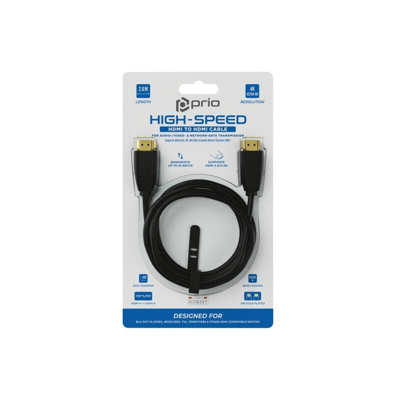 Prio HDMI Cable 2.0/2.0b 4K / eARC / 2m Cables Photopoint