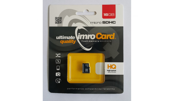 Imro memory card 16GB microSDHC cl. 6