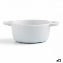 Snack tray Quid Gastro Fun Ceramic White (10 x 7 x 4 cm) (12 Units)