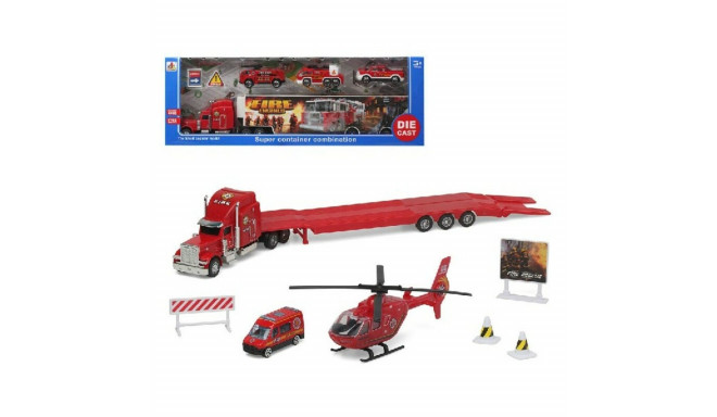 Playset Super Container Fire 39 x 14 cm Automašīnu Pārvadātājs