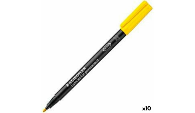 Püsimarker Staedtler Lumocolor 317 M Kollane 10 Tükid, osad (10 Ühikut)