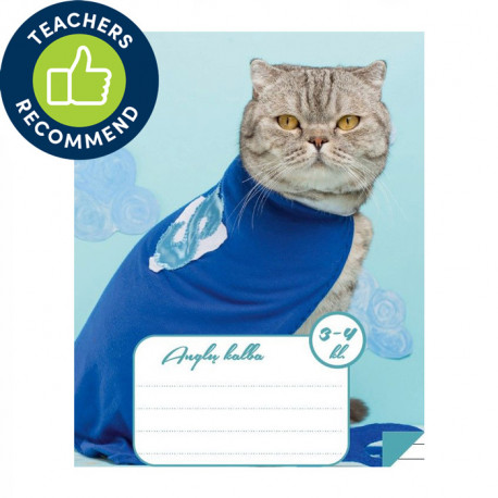 Vihik 12 lehte, 205 x 165 mm, 90 gsm, kaas 190 gsm, jooneline