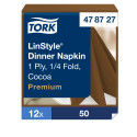 Tork LinStyle Õhtusöögissalvrätikud 4F kakao, 39 x 39 cm, 4F.  50 tk., 478727