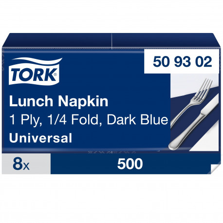 Lõunasöögisalvrätik Tork, 1-kihiline, sinine, 500tk 509302
