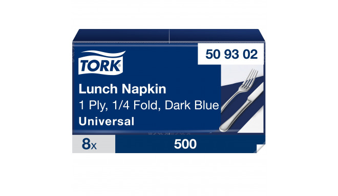 Lõunasöögisalvrätik Tork, 1-kihiline, sinine, 500tk 509302
