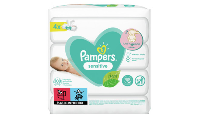 PAMPERS niisked salvrätikud Sensitive 4x52tk