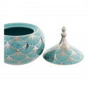 Lādīte DKD Home Decor Porcelāns Tirkīzs 14 x 14 x 17 cm