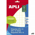 Self adhesive labels Apli Белый Ø 1 cm 10 Листья (10 штук)